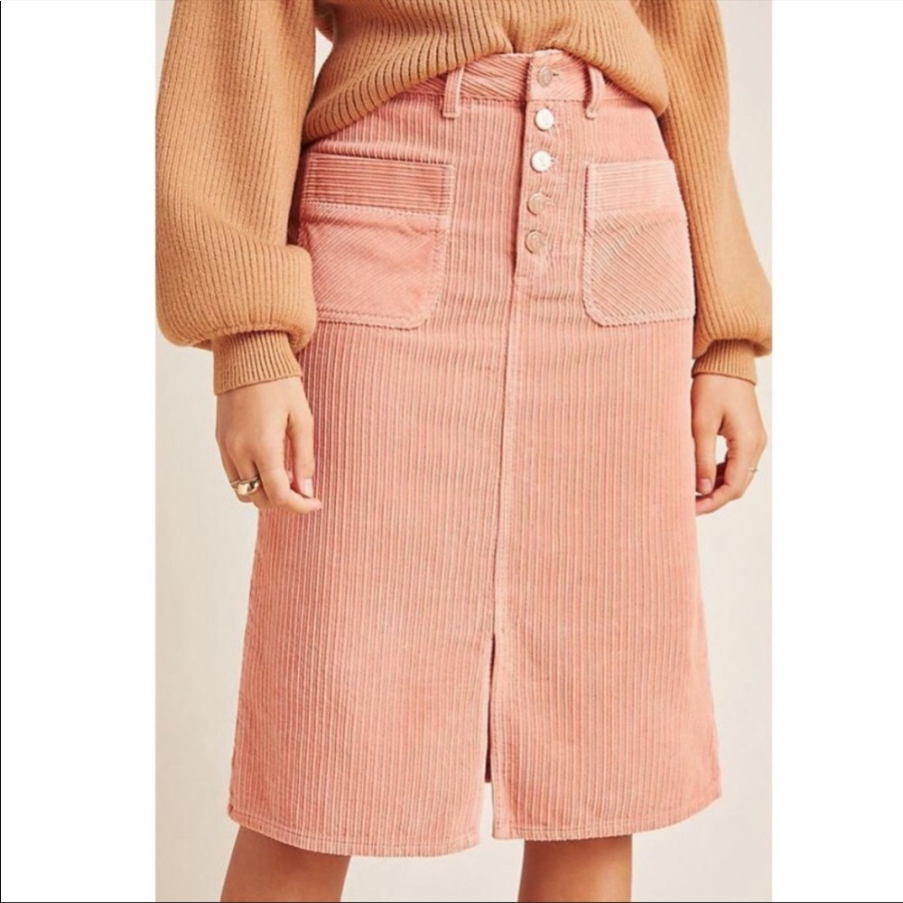 Pilcro Corduroy Pencil Skirt